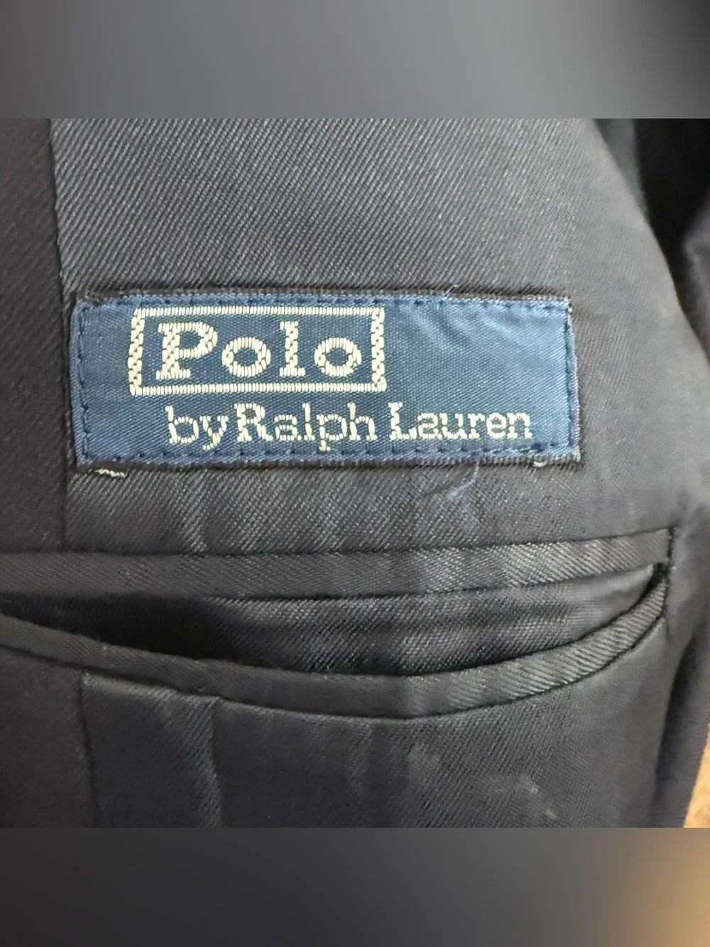 Polo Ralph Lauren Boys 5 Navy Wool Blazer Gold Crest Buttons Made Italy